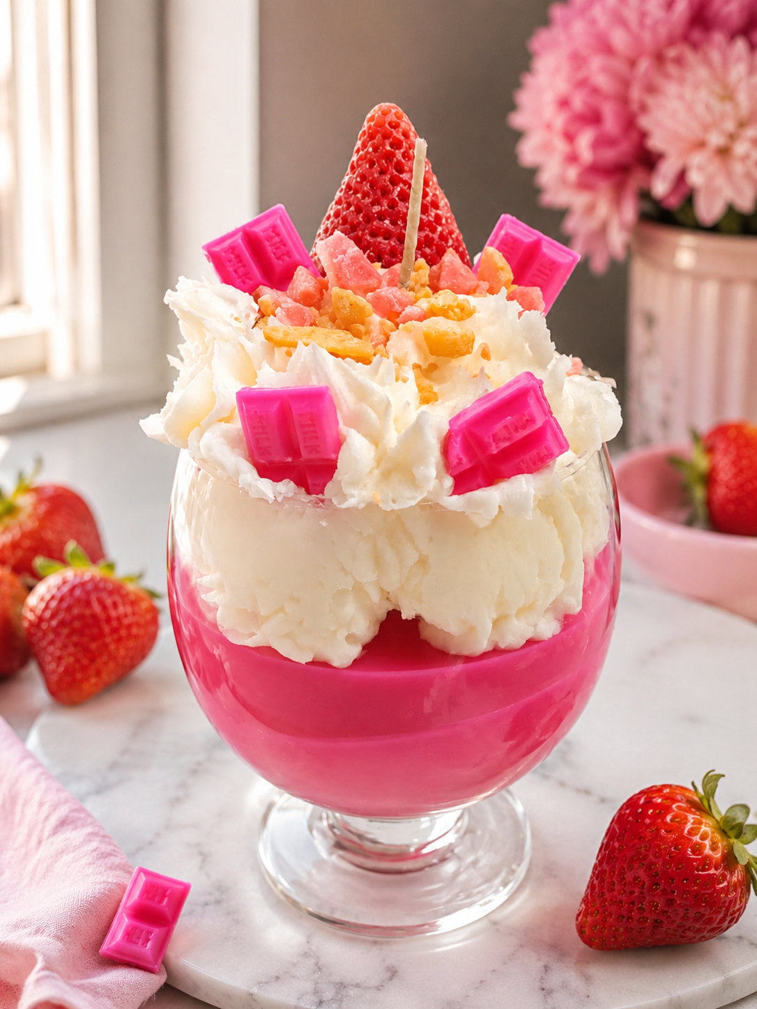 Strawberry Crunch Sundae Cande